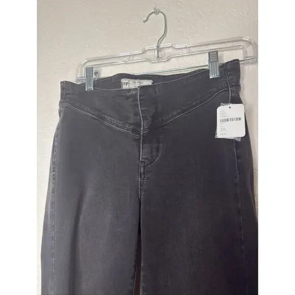 Free People NWT 29 Just Float On Flare Leg Gray Stretch Jeans Bell Bottoms High - Picture 4 of 8